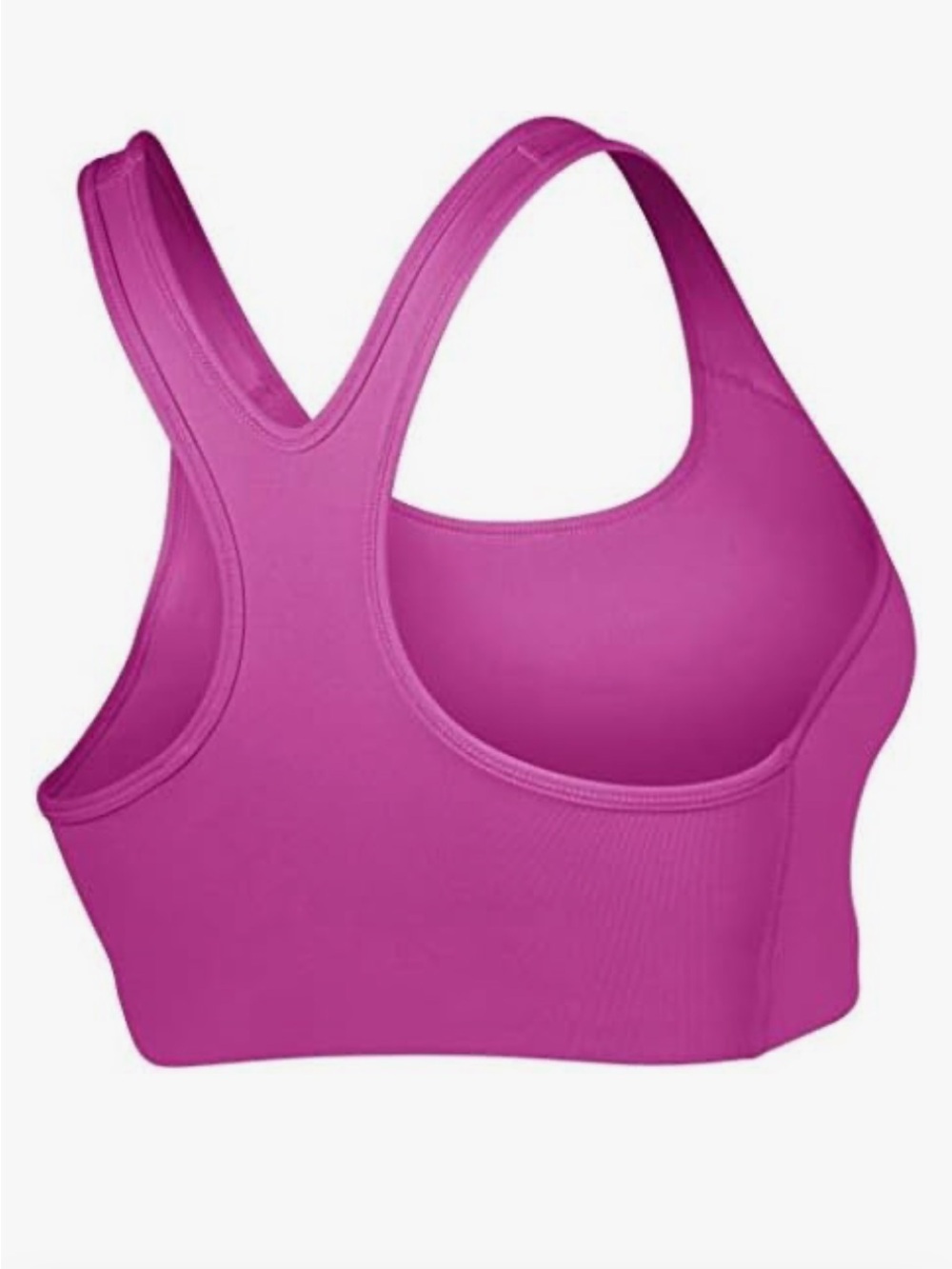 Nike Pink Racerback Sports Bra with Black Swoosh- NWOT - Picture 3 of 8